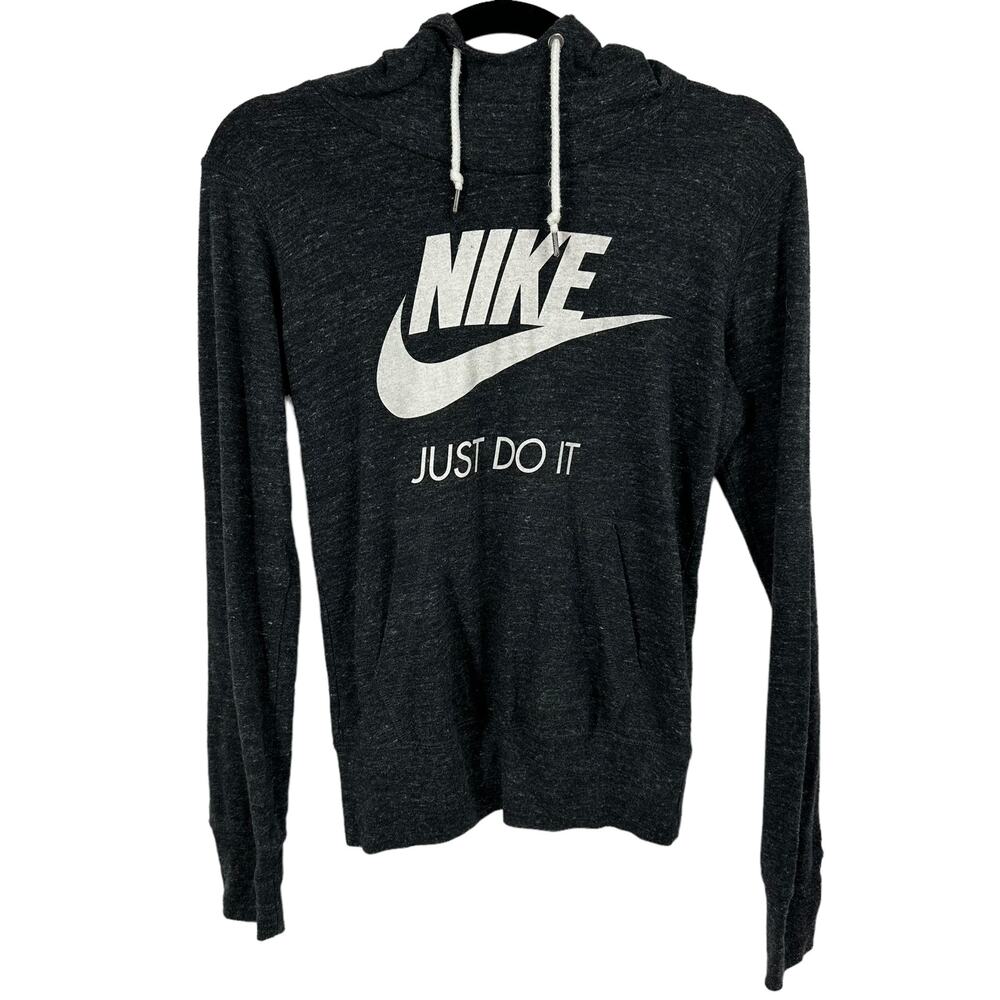 Nike Women’s Vintage Gym Hoodie Small Gray‎ Heathered Lightweight Sweatshirt